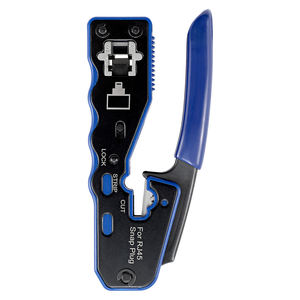 Pince à câble réseau multifonctionnelle de qualité professionnelle, outil de sertissage perforé pour tête en cristal 8P, outil de dénudage et de coupe de fils Mj-111 P - Product Image 4