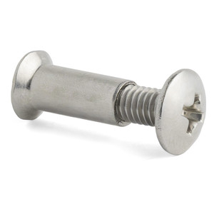 Bullone passante in acciaio inox M4-12 per viti di cerniera + tubo - Product Image 1