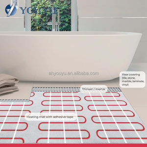 Tapis chauffant électrique <span class=keywords><strong>au</strong></span> <span class=keywords><strong>sol</strong></span> en HDPE + PP <span class=keywords><strong>au</strong></span> design moderne Tapis chauffant imperméable pour salle de bain Système de <span class=keywords><strong>chauffage</strong></span> électrique - Product Image 1