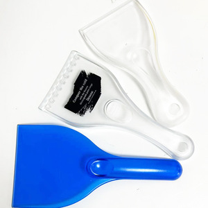 Plastic Ice Scraper 21x9.5Cm With Handle For Car De Icing And Snow Removal Transparent Color - Product Image 2
