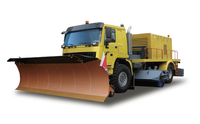 Véhicule de déneigement d'aéroport isuzu 6x6 Camion multifonctionnel de déneigement et de déglaçage