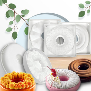 Moule à gâteau en silicone <span class=keywords><strong>de</strong></span> qualité alimentaire <span class=keywords><strong>de</strong></span> 6 pouces, écologique, résistant à la chaleur, pour <span class=keywords><strong>mousse</strong></span>, gâteau au chocolat, anneau à bulles, corolla, pagode, sac OPP - Product Image 1