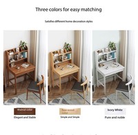 Bureau compact et durable pour l'étude à domicile, bureau d'écriture en bois de 60/80 cm avec rangement, table de bureau écologique pour petit appartement