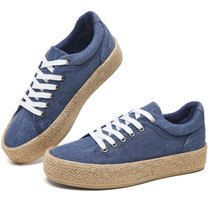 2025 nouveaux Styles vente chaude léger confort toile mode hommes et dames à lacets <span class=keywords><strong>Espadrilles</strong></span> chaussures été automne en gros - Product Image 1