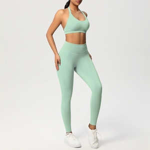 G TOP Femmes Active Seamless Wear 28 Couleurs Haute Qualité Halter Bra <span class=keywords><strong>Fitness</strong></span> Sets Yoga Wear - Product Image 6