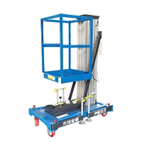 Plateforme élévatrice télescopique hydraulique électrique portable AC/DC 220V en alliage d'aluminium pour travaux en hauteur