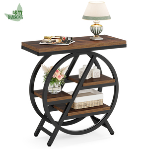 Tavolino Moderno a <span class=keywords><strong>3</strong></span> Ripiani, Stretto e Compatto, con Ripiano Portaoggetti, Comodino per Soggiorno, Camera da Letto, Divano, Ufficio, Servizio Personalizzato - Product Image 1