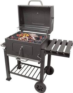 Backyard Outdoor Kitchen Barbecue Smoker Large <b>Trolley</b> <b>Garden</b> Party Black <b>Trolley</b> Cart Bbq Charcoal Grill - Product Image 2