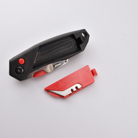 Couteau utilitaire pliant en acier de qualité industrielle, lame en acier inoxydable, coupe-carton de sécurité pour papier et carton, support DIY, personnalisable ODM