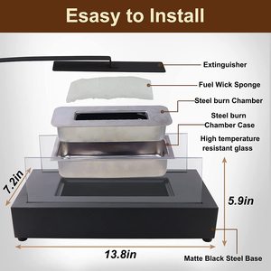 Foyer à alcool Portable de table, foyer à alcool de table en bioéthanol - Product Image 4