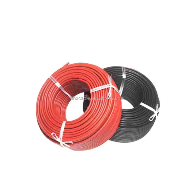 PV1-F Photovoltaic Solar Cable 1.5mm 2.5mm 4mm 6mm HFFR Insulation Twin Cores 1.5kV DC -40C~125C Red Black Tinned Copper Power