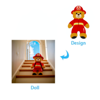 Peluches d'ours en peluche personnalisées Anime porte-clés ours en peluche pour pendentif de mascotte douce jouets d'animaux en peluche personnalisés