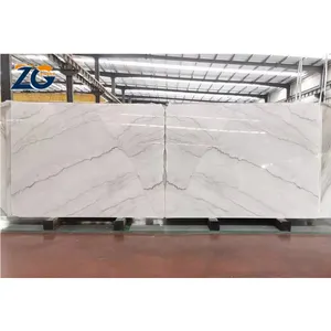 ZGSTONEModern 디자인 천연 대리석 광시 흰색 대리석 크기 타일로 잘라 홈 장식 돌 베니어 사무실 건물