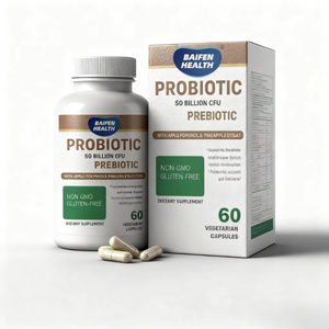 ओएम/ओडम प्रोबायोटिक कैप्सूल 50 बिलियन cfu सेब पॉलीफेनोल्स अनानास फल निकालने से पाचन प्रतिरक्षा समर्थन 60 को बढ़ावा देता है - Product Image 1