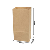 Sac en papier kraft Solution épaissie à emporter et de stockage résistante à l'huile Sac de petit-déjeuner jetable pour hamburger