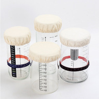 En gros, Housse en tissu de lin pour banneton à pain rond et panier de levage, pour bocaux en verre, en coton, résistante aux aliments et anti-poussière