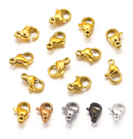 Accessoires de bijoux Composants 9mm Diy Acier Inoxydable Pvd Or Fermoir Homard pour la Fabrication de Bijoux