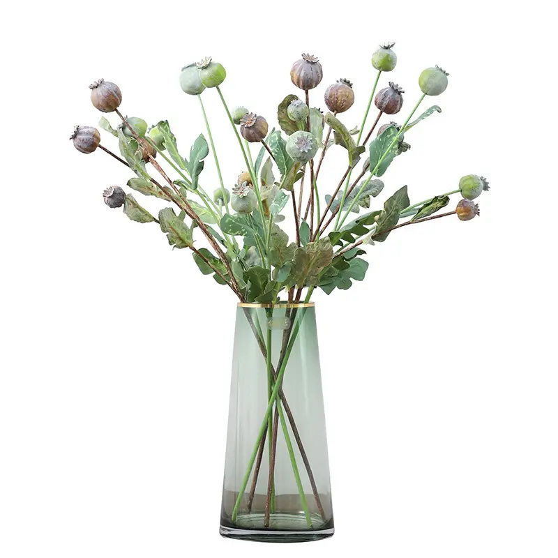 62Cm Hete Verkoop Groothandel Kunstmatige Papaver Fruit Takken Voor Home Restaurant Bruiloft Decoratie