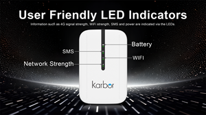 Routeur WiFi de poche Karbor CAT4 Internet 4G Mifis avec application Supercall, WiFi double bande 2,4 GHz 5 GHz pour l'extérieur, batterie 2100 mAh - Product Image 5