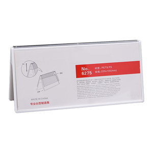 Exhibidor de Tarjetas de Presentación Personalizado en Forma de V de Doble Cara, Diseño Moderno y Portátil para Mesa VIP, Soporte de Acrílico para Letreros de Conferencia - Product Image 1