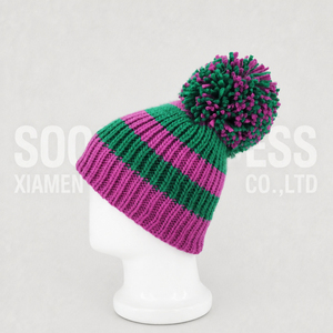 Chapeau <span class=keywords><strong>en</strong></span> <span class=keywords><strong>laine</strong></span> d'Islande personnalisé Soochic Dress Premium, tricoté avec un grand <span class=keywords><strong>pompon</strong></span>, bicolore, <span class=keywords><strong>pour</strong></span> garder au chaud <span class=keywords><strong>en</strong></span> hiver, unisexe - Product Image 4