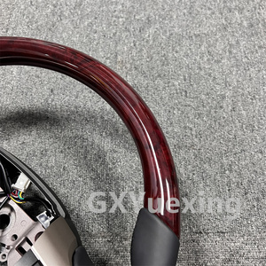 <span class=keywords><strong>Volante</strong></span> de Cuero y Madera de Durazno Rojo para <span class=keywords><strong>Toyota</strong></span> Camry, Corolla, Rav4, Prius, Yaris, 4Runner, Alphard, LEXUS LX570, LX470, GX460 - Product Image 4