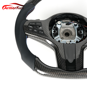Couvre-volant en fibre de carbone personnalisé en usine, perforé, pour BMW Série F&G F30 F10 X3 X5 - Product Image 5