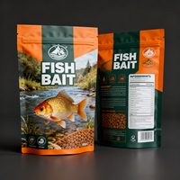 Sachet Doypack Personnalisé en Mylar, Découpé et Laminé, à Surface Mate, Refermable, pour Appâts de Pêche, Leurres et Nourriture