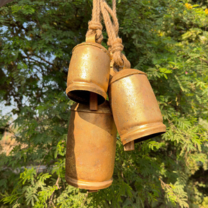 Set of 3 Giant Harmony <b>Cow</b> <b>Bells</b> Vintage Handmade Rustic Christmas <b>Bell</b> Home Home Decorative Christmas Gift - Product Image 4