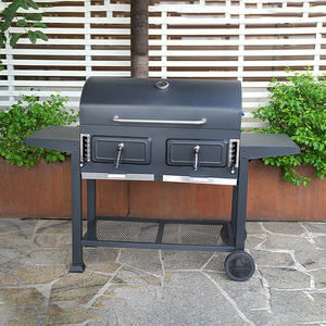 Parrilla de Carbón Grande y Resistente con Doble Puerta y Altura de Cocción Ajustable para Patio, Jardín y Barbacoa al Aire Libre - Product Image 6