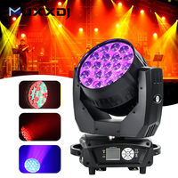 Muxxdj Aura 19X15W RGBW 4IN1 DMX 512 ZOOM LED Moving Head Wash Light pour Éclairage de Scène, Événements et Fêtes