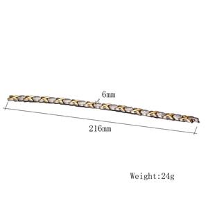 Pulsera de Salud Magnética Personalizada de Acero Inoxidable Chapado en Oro Negro de 24K con Energía Cuántica Bio Escalar para Parejas, Unisex - Product Image 4