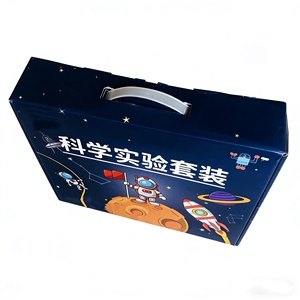 Caja <span class=keywords><strong>de</strong></span> Regalo Plegable <span class=keywords><strong>de</strong></span> Cartón Kraft Reciclado Personalizada para el Día del Niño, con Asa y Logotipo, para Juguetes <span class=keywords><strong>de</strong></span> Bloques <span class=keywords><strong>de</strong></span> Construcción - Product Image 5