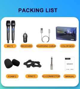 Microfono Wireless Portatile Professionale XTUGA UN-02 con Tubo Metallico per Canto e Conferenze, con Batteria Ricaricabile - Product Image 2