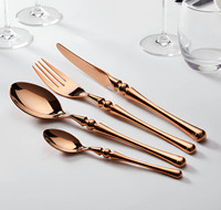 Ensemble de couverts de qualité supérieure en acier inoxydable 18-10 304 poli miroir, cuillère, fourchette, couteau, idéal pour les mariages