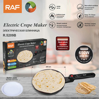 Machine à roti électrique portable RAF, revêtement antiadhésif, poêle à crêpes, appareil ménager, aluminium + acier inoxydable, 800