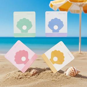 Shell-Shaped <b>Memo</b> <b>Pad</b> Cute Ocean Beach Self-Adhesive Sticky Notes Bright Colors Back-to-School Essentials for Office Study - Product Image 1