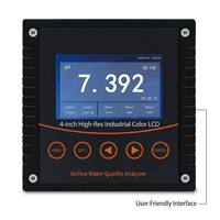 Controlador de Calidad del Agua en Línea WQ2000 Mejorado, Pantalla LCD a Color de 4 Pulgadas, 2 Canales 4-20mA, 3 Canales de Relé para pH, ORP, DO y Turbidez