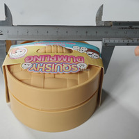 Jouet anti-stress à presser en TPR, 8,5 cm, grand format, lumineux, en forme de boulette de riz (bao) de dessin animé, jouet sensoriel alimentaire simulé