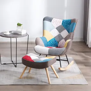 Best Selling Patchwork rocking chair reclliner chair Leisure Arm chair
