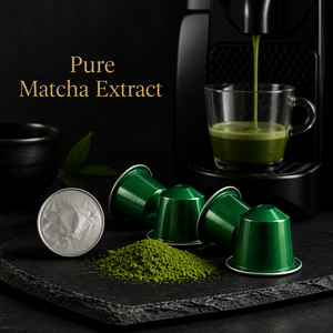 Capsules de matcha de qualité professionnelle compatibles avec les machines Nespresso, riches en umami, thé vert biologique en dosettes - Product Image 2
