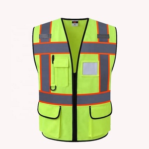 Áo phản quang an toàn tùy chỉnh, độ phản quang cao, dành cho nam, chống thấm nước, 100% polyester, đồng phục bảo hộ lao động, in logo tùy chỉnh - Product Image 1