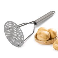 Aardappelstamper, handmatige stamper, heavy-duty roestvrijstalen aardappelstamper, puree-knijper, keukengerei voor groenten, babyvoeding, fruit
