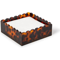 Plateau à serviettes carré en acrylique tortue
