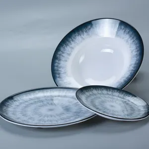 Heißer Verkauf Flachen Platte Hersteller Restaurant Luxus Geschirr Melamin Platten