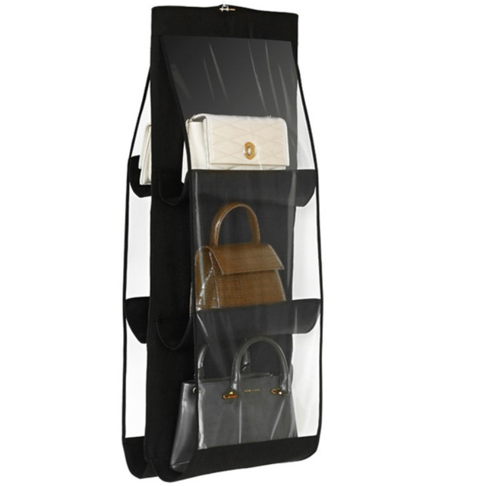 Home Organization Hook Hanger 6 Pocket Big Bags Storage Folding  hanging purse handbag organizer storage