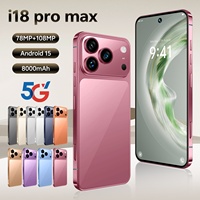 Nouveau Téléphone 2026 18 Pro Max Vente en Gros Original Débloqué 5G LTE Smartphone HD 6.9" 144Hz Batterie 8000mAh MTK Dimensity
