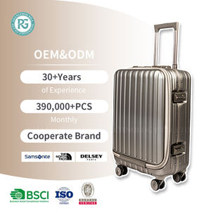 RIGA Custom Light Weight Business Fashionable Expandable <strong>Luggage</strong> PC Unisex Carry-On 20/24/28 Inch Boarding Case Spinner Wheel - Product Image 1