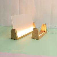 U-förmige Holz basis Acryl LED-Licht hand gefertigt modernes Design perfektes Geschenk Valentinstag Neujahr Diwali Home Stock 7 Zoll