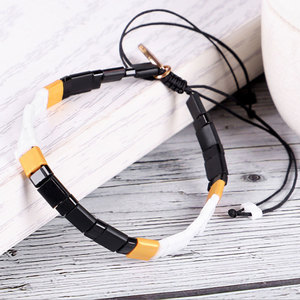 Hecho a mano moda Bohemia ajustable blanco y negro miyuki <span class=keywords><strong>de</strong></span> tila <span class=keywords><strong>cuentas</strong></span> pulsera <span class=keywords><strong>de</strong></span> la joyería al por mayor - Product Image 2